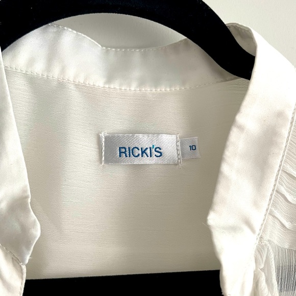 NWOT- Sheer off white , size M , Short Sleeve Top - Picture 10 of 10